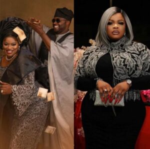 "You are an hypocr!te and ev!l minded" - Femi Adevayo's wife slams actress, Dayo Amusa for calling out her husband after he announced Bobrisky as best dressed female