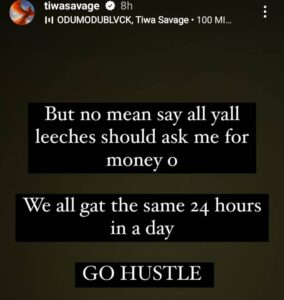 “Leeches, I'm A Rich Bit$h But Don't Ask Me For Money, GO HUSTLE, We All Have 24 Hours In A Day"- Tiwa Savage Saysa