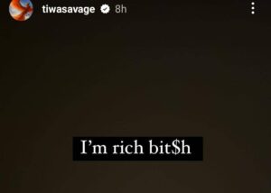 “Leeches, I'm A Rich Bit$h But Don't Ask Me For Money, GO HUSTLE, We All Have 24 Hours In A Day"- Tiwa Savage Says