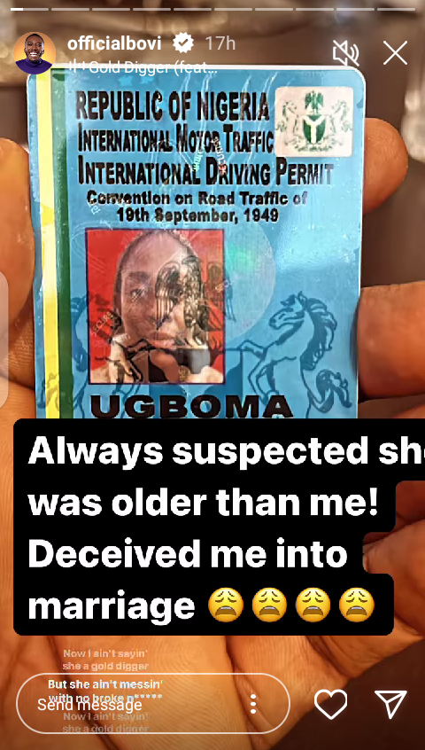 "My Wife Deceived Me Into Marriage" — Comedian Bovi Shares Jaw Dropping Revelation About His Marriage (DETAILS)