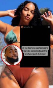 "Why I Can't Apologise To Chioma"- U.S.-based model says after Davido fans att@cked her for accidentally uploading cozy photo with the singer/her friend shares video of David On his knees begging