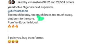 Yul Edochie Instagram caption