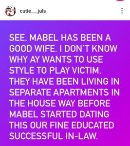 "AY Is Angry That Mabel's New Guy Has Given Her A House"- Blogger Alleges (DETAILS)