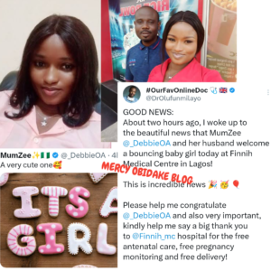 Mummy Zee and husband welcome baby girl.. Congratulations to them