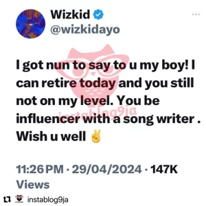 Wizkid tweet