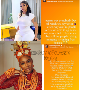 "More than 10 people have accused Mercy J of being a W!tch. She is very dark........some of your faves are ready to talk now ” - Actress Angela Okorie continues to dr@g Mercy Johnson