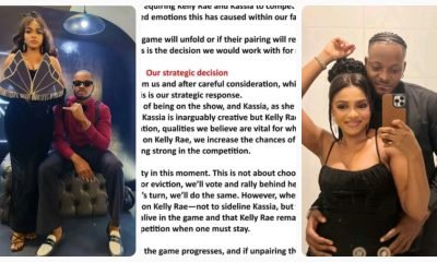 Big Brother Naija’s Married Couple Kelly Rae and Kassia's Team Releases Official Statement Concerning Voting (DETAILS)