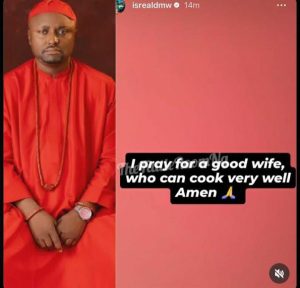 "I Need A Good Wife That Can Cook Very Well" Davido's Logistic Manager, Isreal DMW Announces