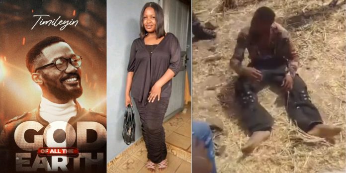 Gospel singer arrested after being found with girlfriend’s sev£red h£ad in Abuja, h£artbreaking video trends (Watch) A gospel singer and fitness enthusiast, Oluwatimileyin Ajayi has been arrested after he was caught with the sev£red head of his girlfriend in Abuja. Timileyin Ajayi was apprehended on Sunday, Jan. 12, near a church in Orozo, Abuja. It was reported that eyewitnesses saw the gospel singer carrying a black nylon bag with flies following him. Ajayi, said to be from Kabba in Kogi State, was searched and was seen with a fresh human head that appeared to be his girlfriend’s While being questioned by police in a video shared online, Ajayi is seen disclosing that he had dated the lady for one year before k!lling her. In his defense, he revealed that he and his girlfriend engaged in a h£ated f!ght, and she tried to st@b him with a kn!fe. However, things turned unexpected as he ended up beheading her.