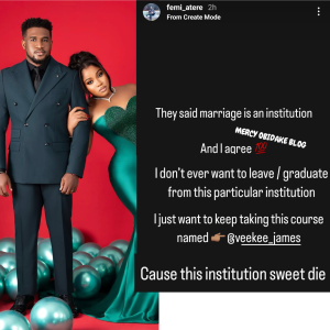 "Marriage Is Too Sweet. I Don't Want To Graduate From This Institution" - Femi Atere Declares Endless Love for Wife Veekee James