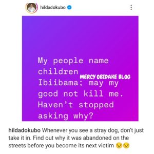 
"May My Good Not K!ll Me, Whenever You See A Stray Dog, Don't Just Take It In....."-Actress Hilda Dokubo Reacts to Mercy Chinwo and EeZee Concept Legal Battle