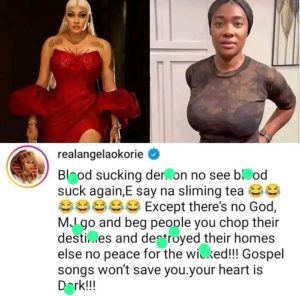"W!t© h, She No See Bl0 0d Su©k Again"- Actress Angela Okorie Reacts To Mercy Johnson Recent Sudden Weight Loss