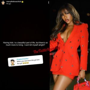"I can't k!ll myself alright?" - Mercy Eke replies Snapchat follower who asked when she'd have a child