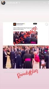 Seyi Tinubu Calls Recent Video Of Him Getting Blocked From Greeting The Pope As Fake News