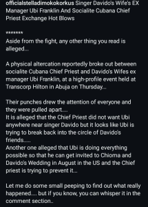 "Battle of Nannies" - Cubana Chief-Priest and Ubi Franklin Allegedly Engage In Physical Fight (DETAILS)