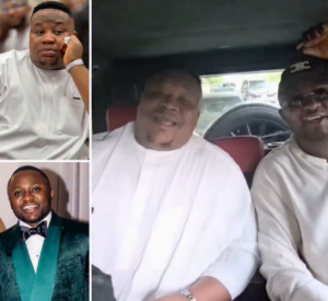 Ubi Franklin And Cubana Chiefpriest, All Smiles As They Laugh Off Rumors That They Engaged In A Physical F!ght At A Recent Event In Abuja (VIDEO)